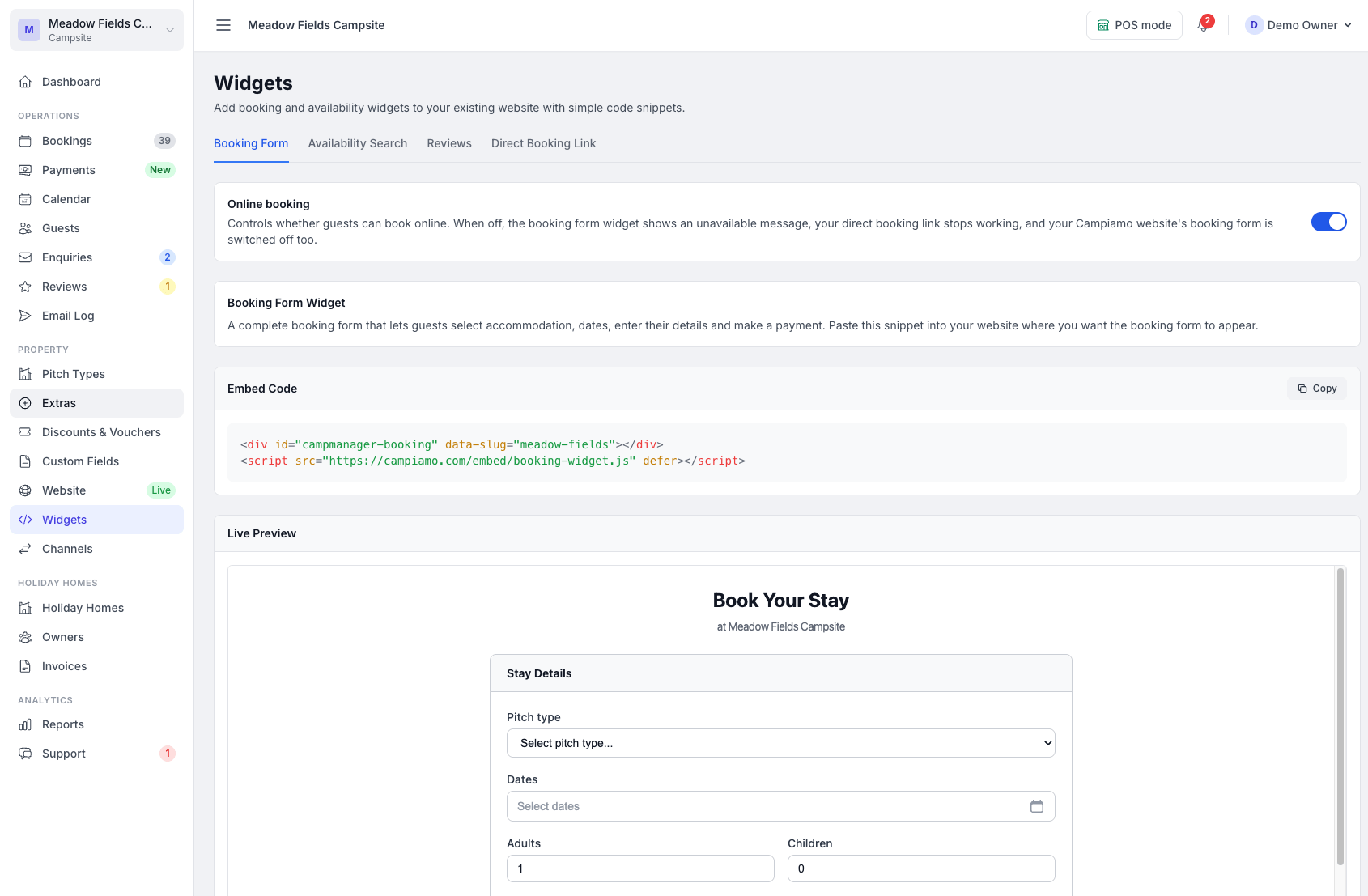 Powerful widgets for your own website